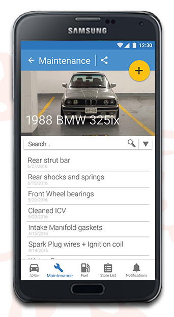 wrenchr vehicle home screen